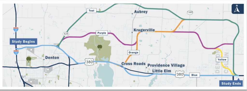 US 380 ROW Map by LTRA Engineering
